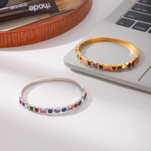 Bracelets Pour Femmes En Acier Inoxydable Imperméable Couleur Or Avec Zircon, Collection De Luxe h5 Image5