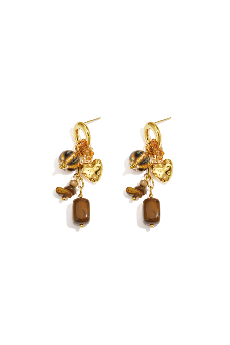 Boucles D'Oreilles Pendantes En Acier Inoxydable En Forme De Cœur, Collection Romantique Décontractée Pour Tous Les Jours, Bijoux Pour Femmes