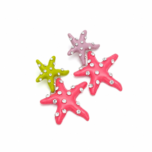 Boucles D'Oreilles Pendantes Pour Femme, Style Océanique, En Alliage Et Strass, Motif Étoile De Mer h5 Image2