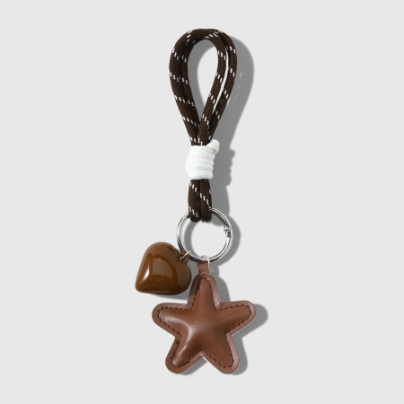 Porte-Clés Simple, Décontracté, En Forme De Cœur Et D'Étoile, Pour Notes/Instruments, En Pu.