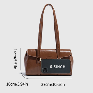 Sacs À Bandoulière Pour Femmes, Style Bureau, Avec Quincaillerie En Métal, Couleur Unie, En Pu h5 