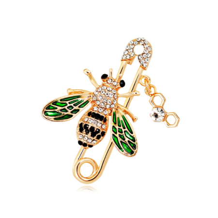 Broches De Luxe Quotidiennes En Alliage De Couleurs Mélangées Et Strass, Motif Animal.