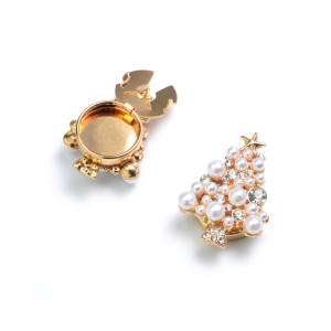 Boutons De Manchette De Luxe En Perles D'Imitation, Strass Et Perles Artificielles, Collection Vacances Et Noël h5 Image2
