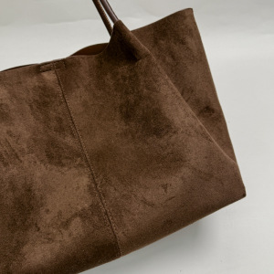 Sac Cabas Minimaliste En Daim Uni Pour Femme h5 Image5