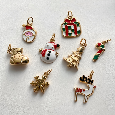 Pendentifs De Noël Classiques À Faire Soi-Même Pour Femmes, En Acier Inoxydable Étanche, Couleur Or