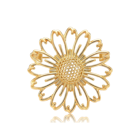 Broches En Métal Uni Couleur Fleur Quotidienne De La Série Simple