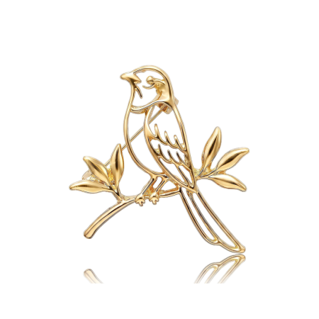 Broches En Métal Et Strass Représentant Des Oiseaux Unis, Collection Simple Series Daily