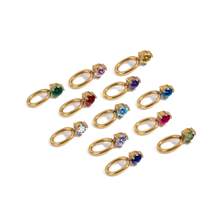Pendentifs Pour Femmes En Acier Inoxydable, Forme Irrégulière, Étanches, Couleur Or, Avec Zircon, Collection Simple Series Diy