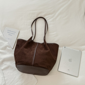 Sacs Cabas Minimalistes En Daim Uni Pour Femmes h5 Image3
