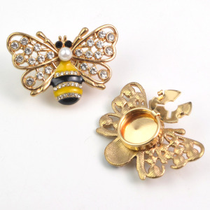Boutons De Manchette En Métal Strass, Motif Animal Mignon, Collection De Luxe h5 Image3