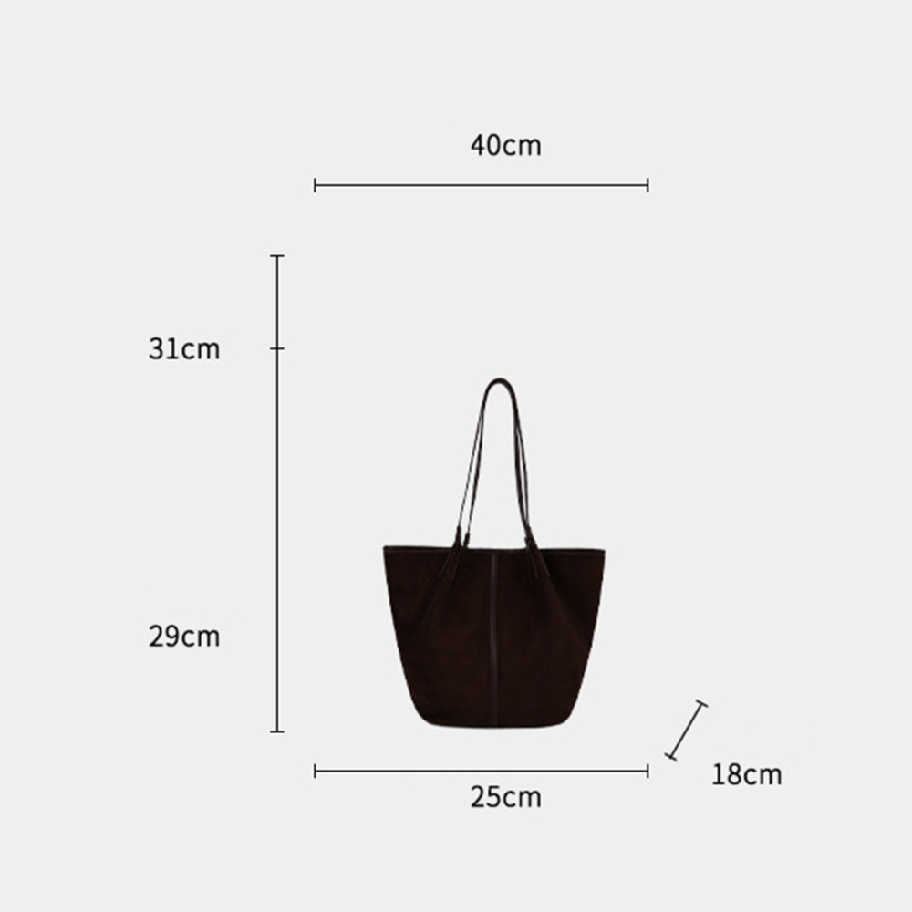 Sacs Cabas Minimalistes En Daim Uni Pour Femmes h5Image7