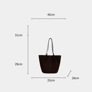 Sacs Cabas Minimalistes En Daim Uni Pour Femmes h5 Image7