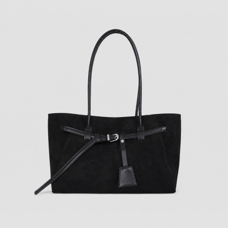 Sac Cabas Femme En Daim Uni Style Old Money