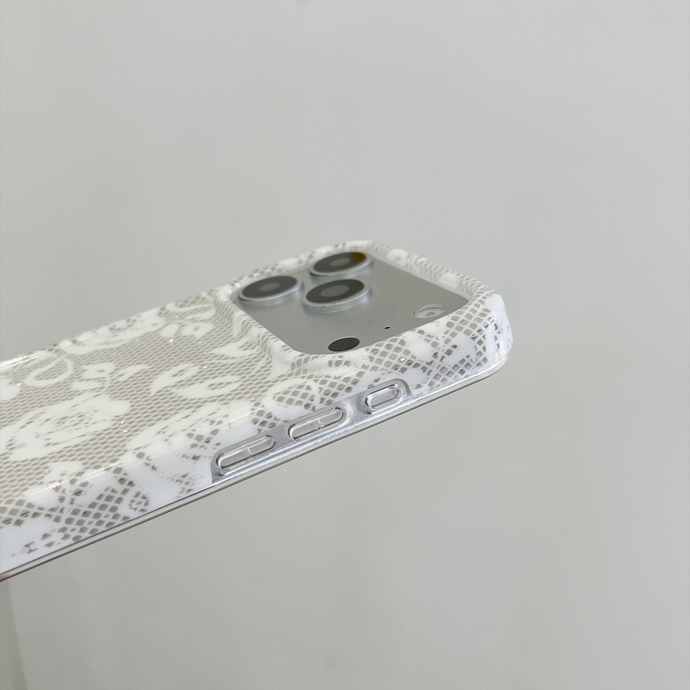 Coques De Téléphone Simples En Dentelle À Motif Floral Et Rose Image5