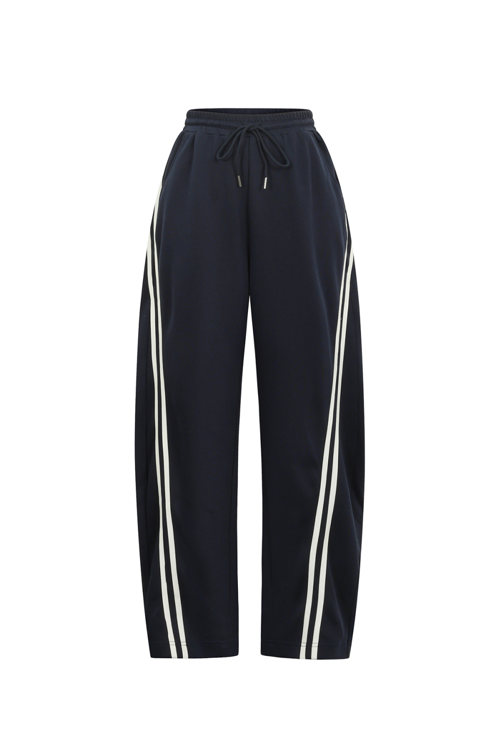 Pantalon Droit À Rayures Décontractées, Sans Rayures, En Fibre De Polyester (Polyester). 