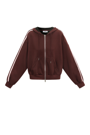 Rayures Décontractées, Coupe Ample, En Fibre De Polyester (Polyester), Vestes Et Manteaux h5 Image5