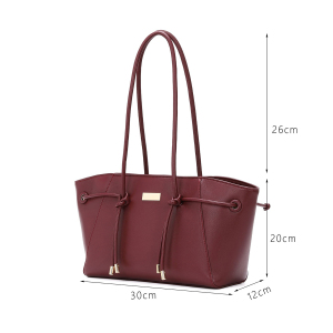 Sac Cabas Minimaliste Pour Femme En Pu Uni h5 Image4