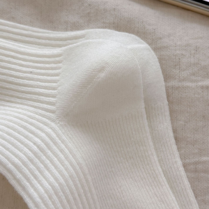 Chaussettes Mi-Mollet Basiques Pour Femmes, Légèrement Rebondissantes, De Couleur Unie h5 Image6