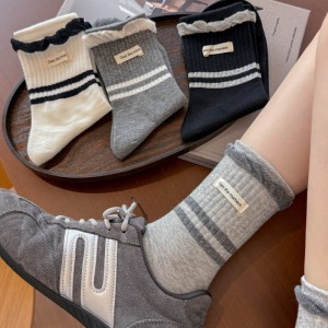 Chaussettes Mi-Mollet À Rayures Basiques Slight Bounce h5 Image2