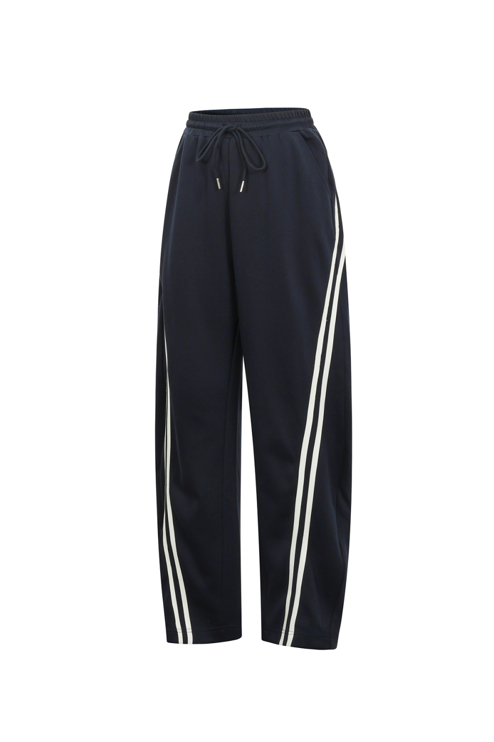 Pantalon Droit À Rayures Décontractées, Sans Rayures, En Fibre De Polyester (Polyester). Image2