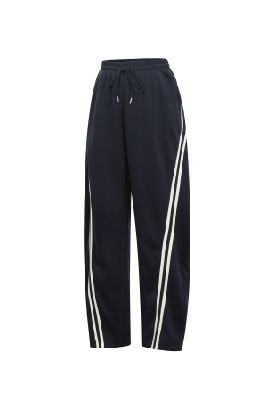 Pantalon Droit À Rayures Décontractées, Sans Rayures, En Fibre De Polyester (Polyester). h5 Image2