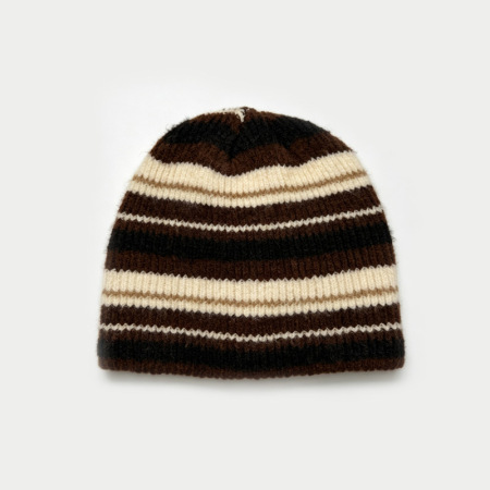 Bonnet Simple Series Casual Stripe En Laine Et Polyester Multicolore