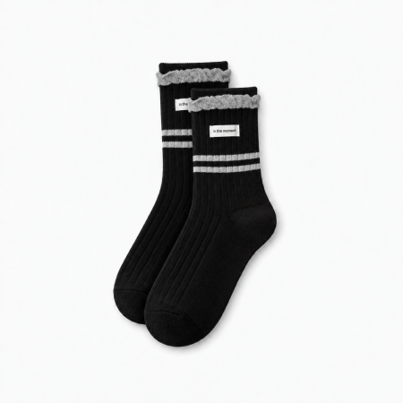 Chaussettes Mi-Mollet À Rayures Basiques Slight Bounce