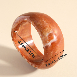 Bracelets Pour Femmes En Résine À Dégradé De Couleurs, Forme Irrégulière, Style Rétro Et Simple h5 