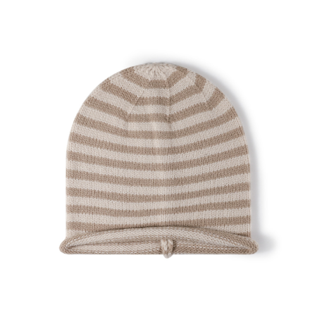 Bonnet Femme Simple Series À Rayures Décontractées Et Multicolores En Laine Et Polyester Mélangés