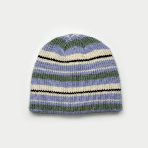 Bonnet Simple Series Casual Stripe En Laine Et Polyester Multicolore h5 Image2