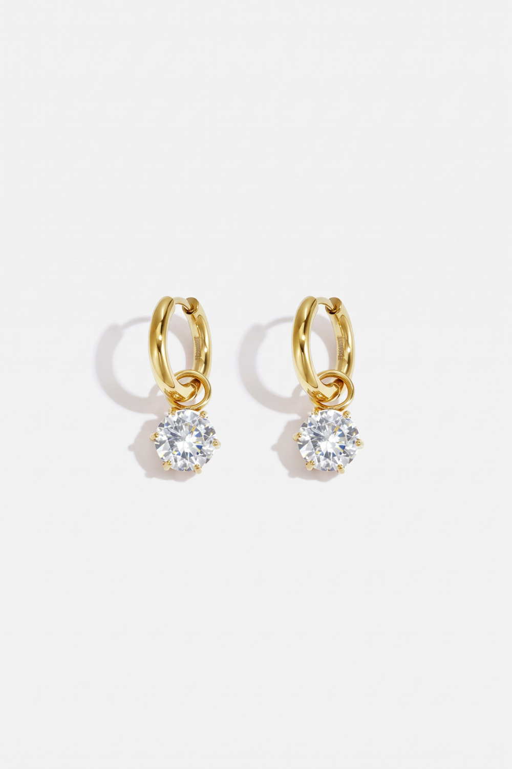 Boucles D'Oreilles Pendantes En Acier Inoxydable, Style Rond, Collection Daily Simple, Bijoux Pour Femmes 
