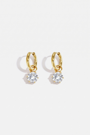 Boucles D'Oreilles Pendantes En Acier Inoxydable, Style Rond, Collection Daily Simple, Bijoux Pour Femmes h5 