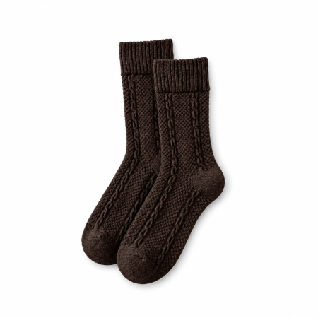 Chaussettes Mi-Mollet Basiques À Rebond Léger, Couleur Unie