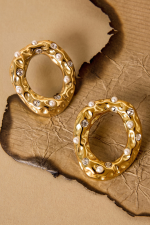 Boucles D'Oreilles Puces En Acier Inoxydable, Forme Irrégulière, Collection Simple Daily Simple, Bijoux Pour Femmes h5 Image2