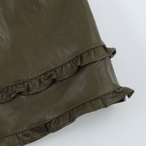 Short Rétro Uni À Volants Et Coupe Slim h5 Image3