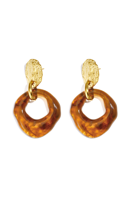 Boucles D'Oreilles Pendantes En Acier Inoxydable, Forme Irrégulière, Collection Simple Daily Simple, Bijoux Pour Femmes