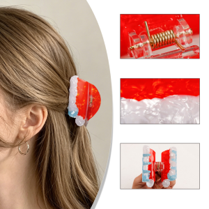 Pinces À Cheveux En Pvc De Noël Mignonnes Et Mignonnes De La Série Simple h5 Image4