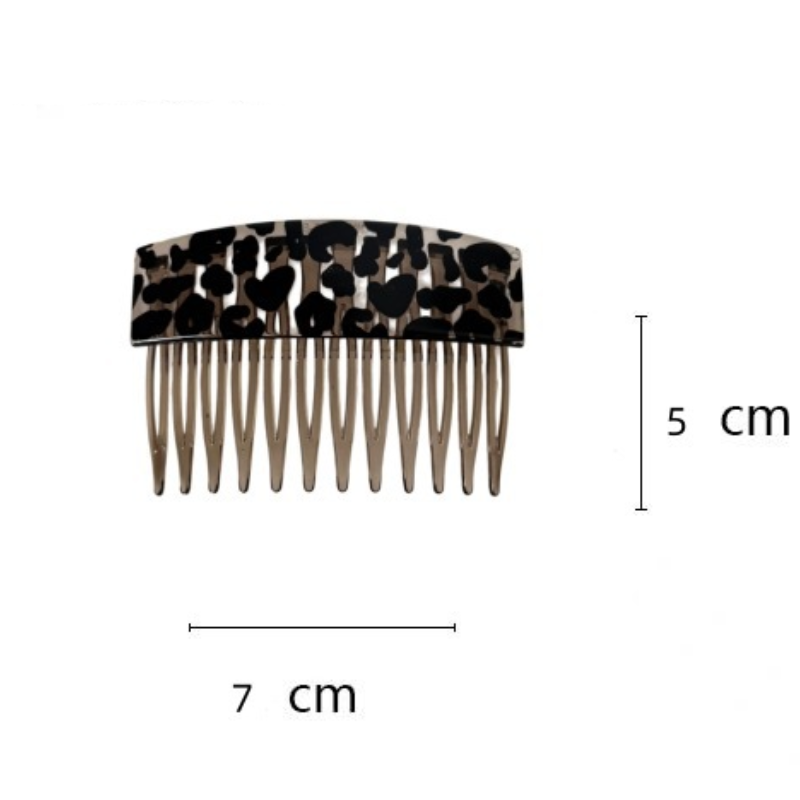 Peignes À Cheveux En Acétate À Imprimé Léopard Rétro De La Série Simple h5Image5