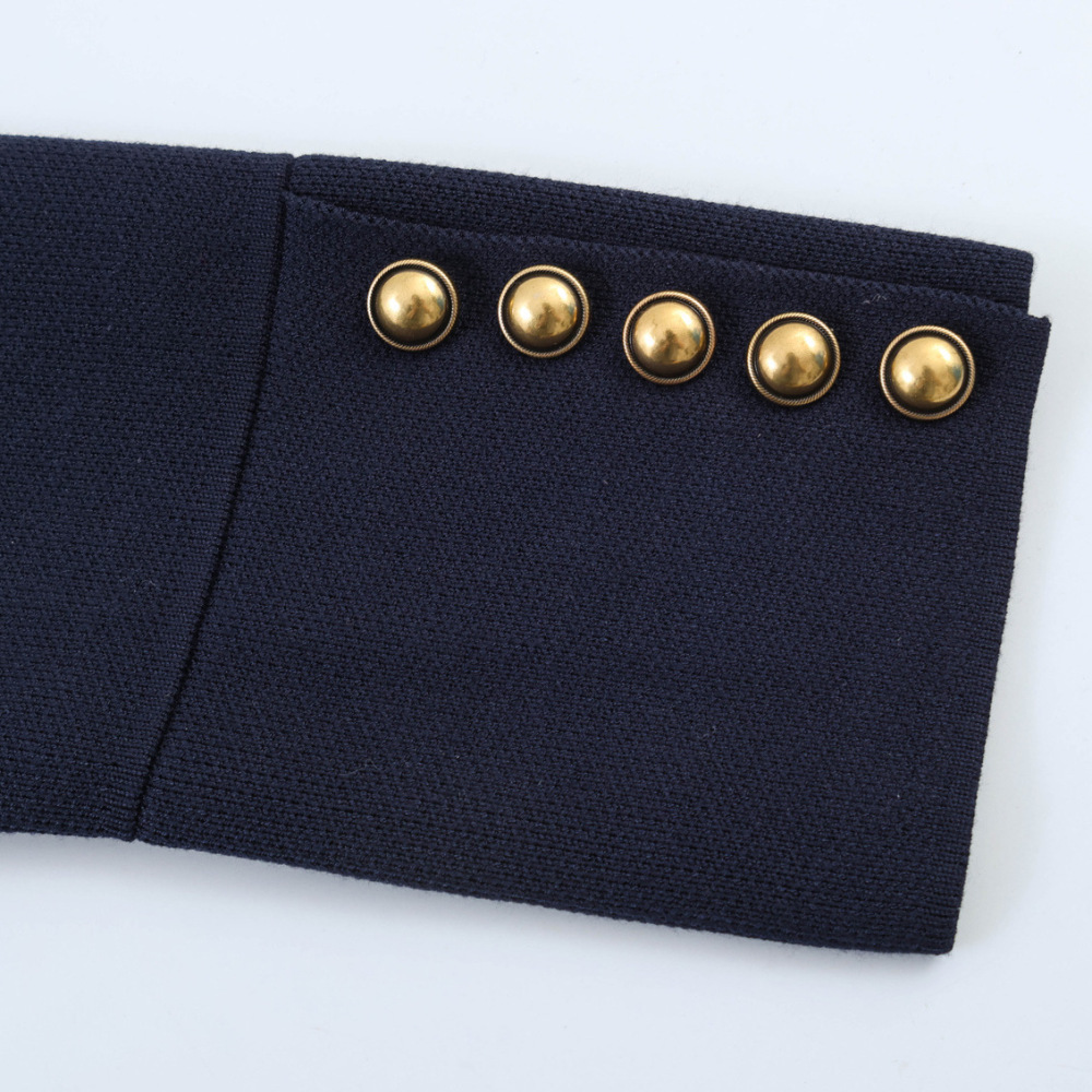 Vestes Et Manteaux Élégants Unis À Boutons, Coupe Ajustée, Fermeture Boutonnée Sur Le Devant Image6