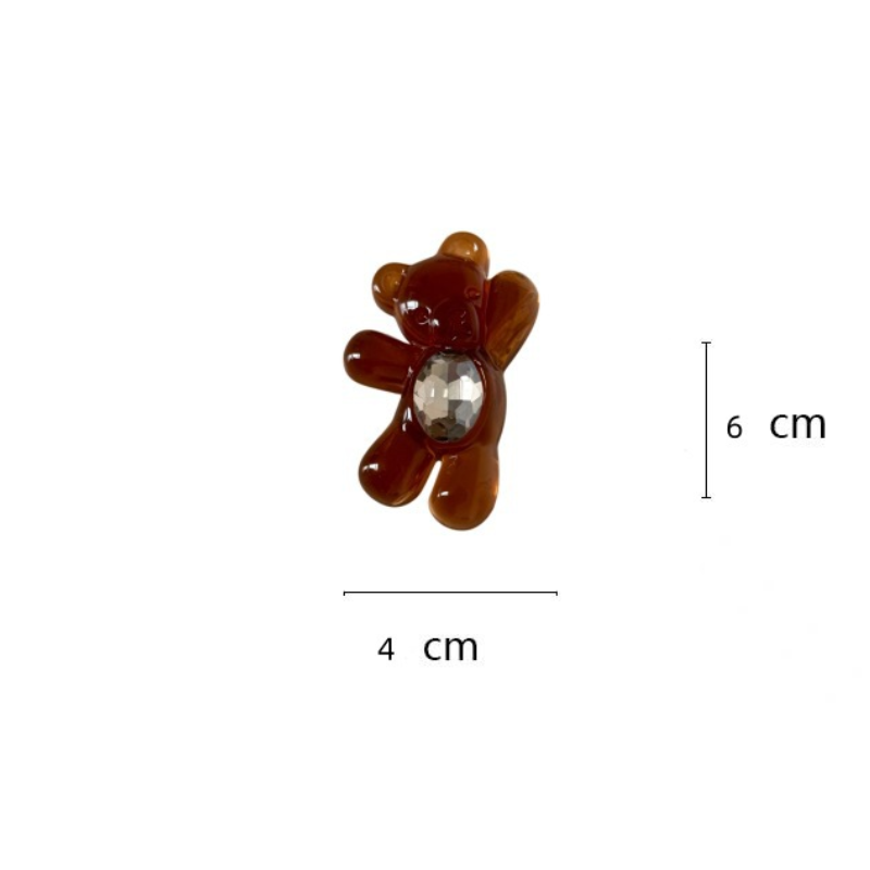 Pinces À Cheveux Simples, Mignonnes, À Motif Léopard Dégradé, En Acétate Et Strass Image6
