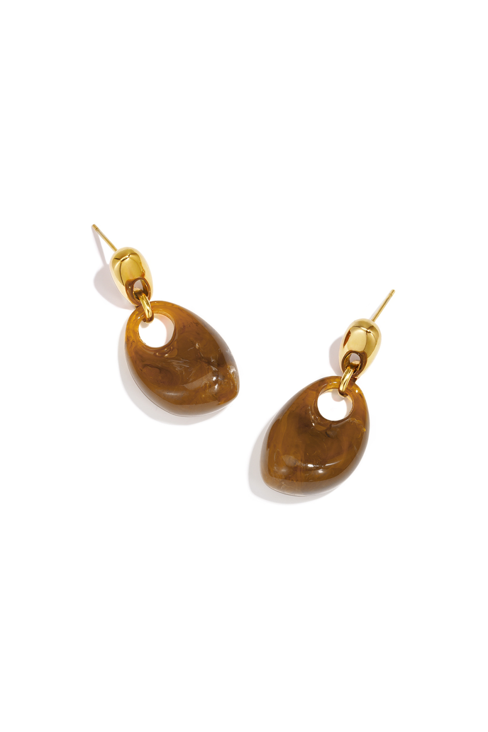 Boucles D'Oreilles Pendantes En Résine, Forme Irrégulière, Bijoux Simples Pour Femme Au Quotidien