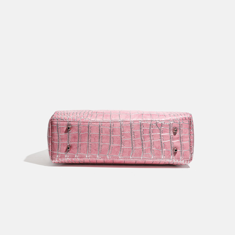 Sacs À Main Carrés Pour Femmes En Pu, Style Années 2000, Ornés De Clous En Forme De Cœur Et De Rivets, Couleur Unie. Image5