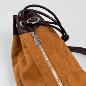 Sacs À Bandoulière Coussin Pour Femmes, Style Décontracté, Sans Empiècements De Couleur Unie En Daim Patchwork h5 Image5