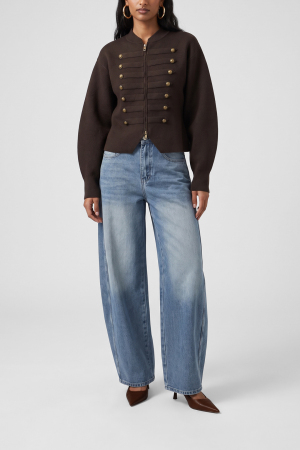 Cardigan En Maille Adhésive (Coton Humain), Coupe Ample Et Unie, Style Décontracté h5 Image8