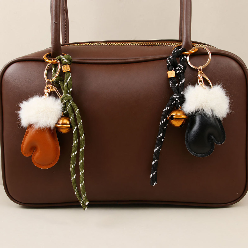 Breloques De Sac Pour Femmes En Pu, Couleur Unie, Mignonnes Et Simples h5Image4