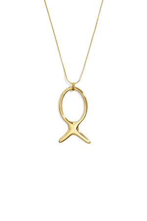 Collier Long En Acier Inoxydable, Motif Poisson, Bijou Simple Pour Femme Au Quotidien h5 Image2