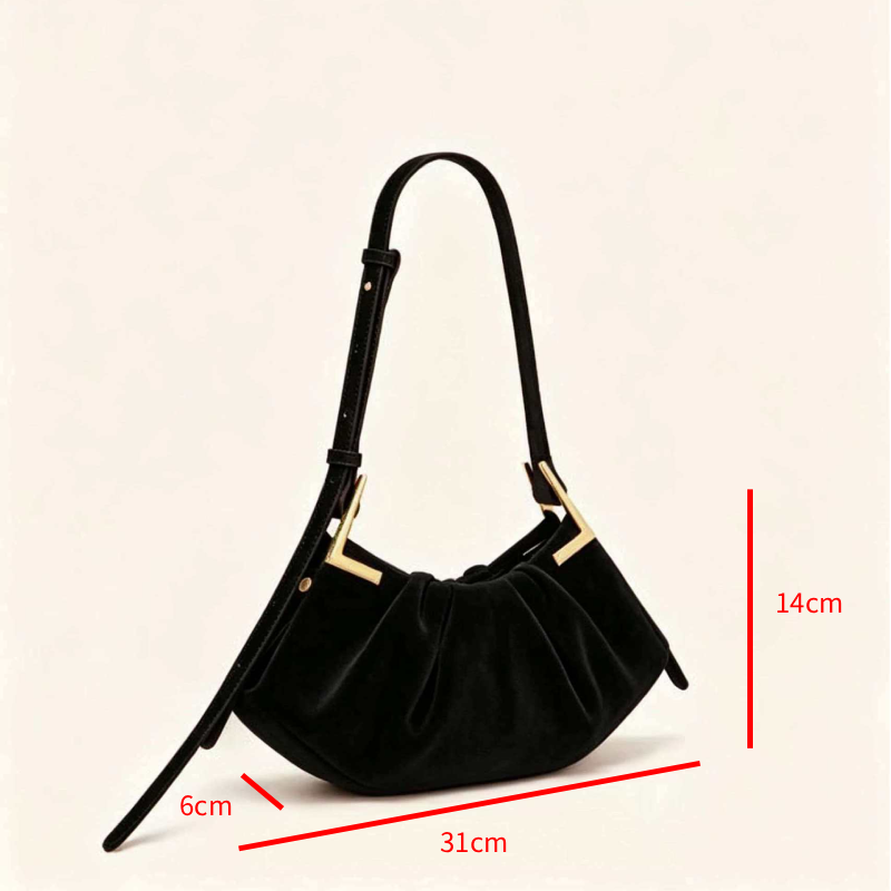 Sacs Bandoulière Femme Style Décontracté Avec Détails Métalliques Et Couleur Unie En Daim 