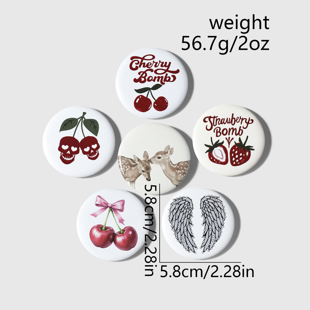 Broches En Fer Simple Series Daily Bow Knot Cerise Fraise h5Image2
