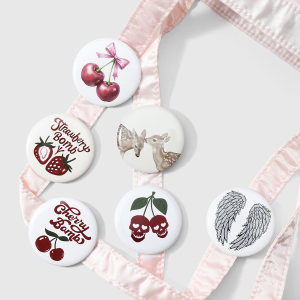 Broches En Fer Simple Series Daily Bow Knot Cerise Fraise h5 Image4