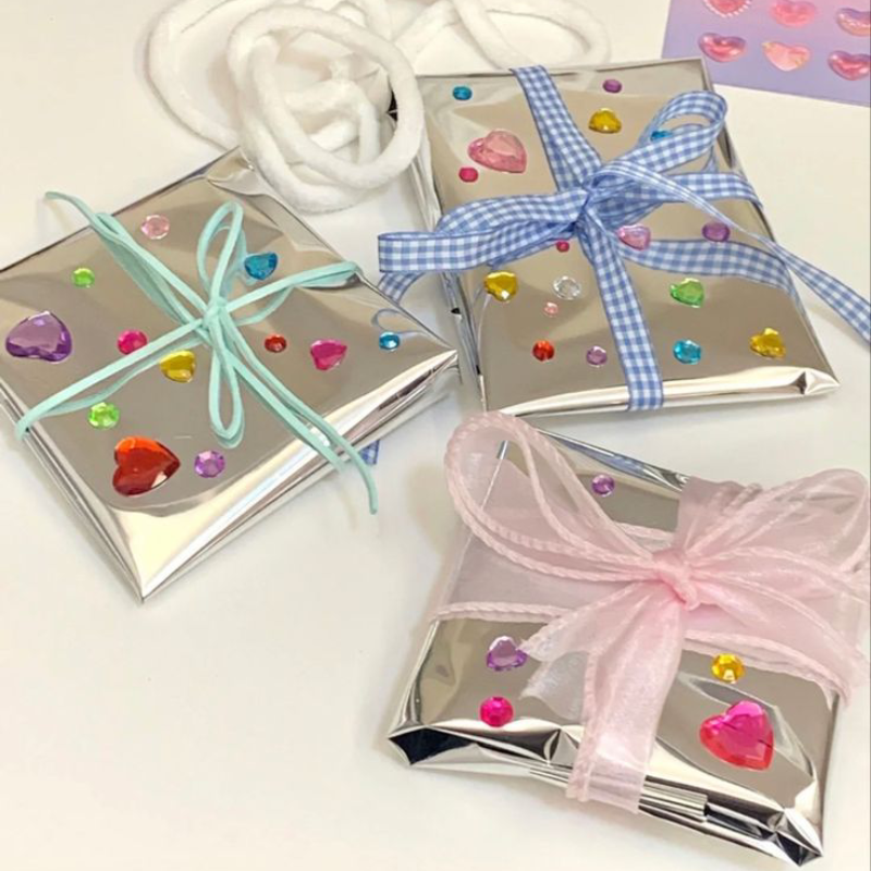 Série Simple Daily Flower Cœur Étoile Papier D'Emballage Acrylique Autocollants Strass h5Image8